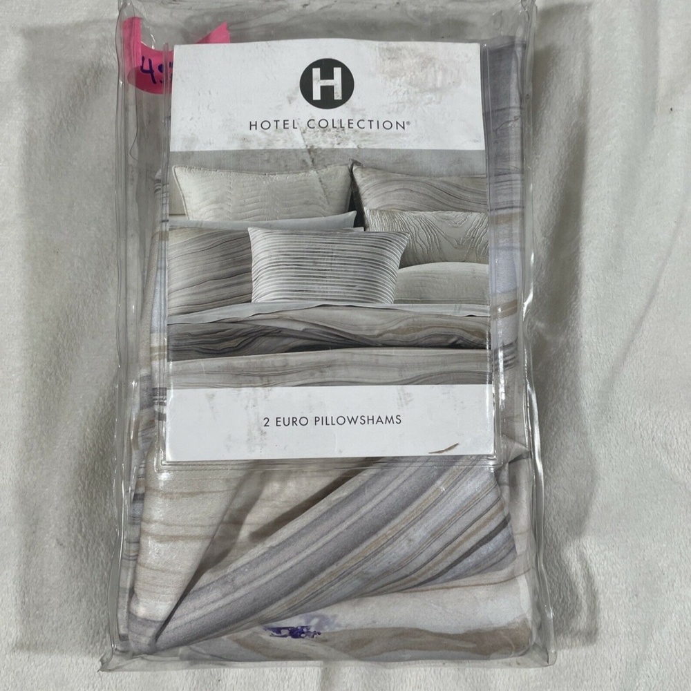 NEW Hotel Collection Agate Pima Cotton (2) European‎ Sham Euro